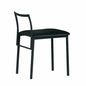 17" Black Faux Leather Side Chair