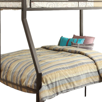 Brown Twin Over Full Metal Bunk Bed