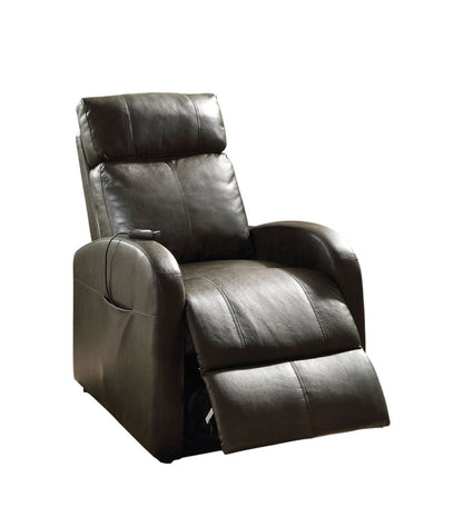 28" Red Tufted Faux Leather Power Lift Assist Recliner