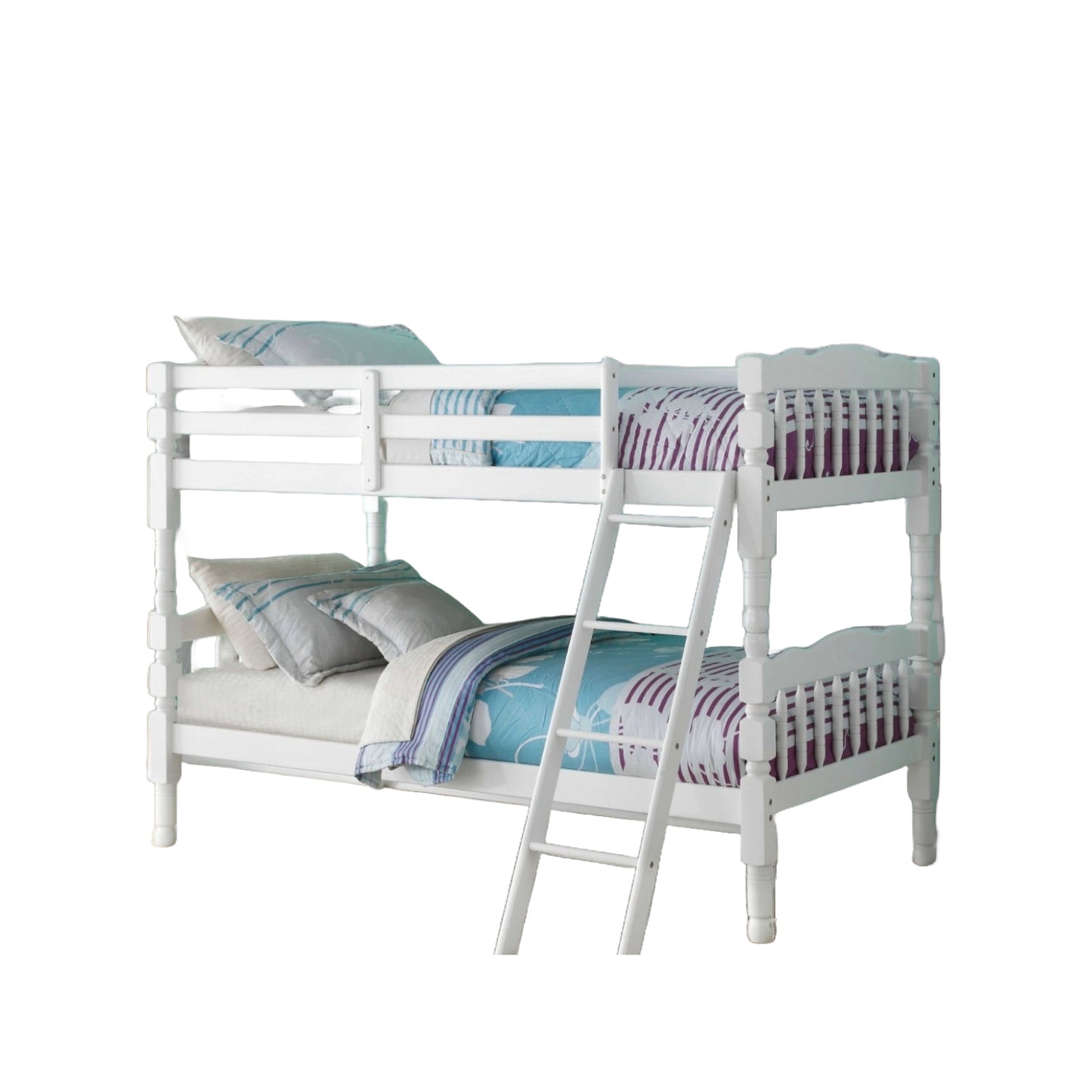 White Twin Transitional Bunk Bed