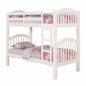 White Twin Over Twin Bunk Bed