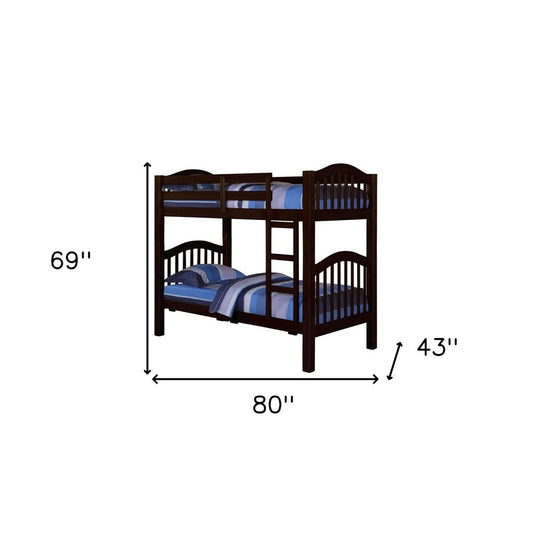 Espresso Twin Over Twin Bunk Bed