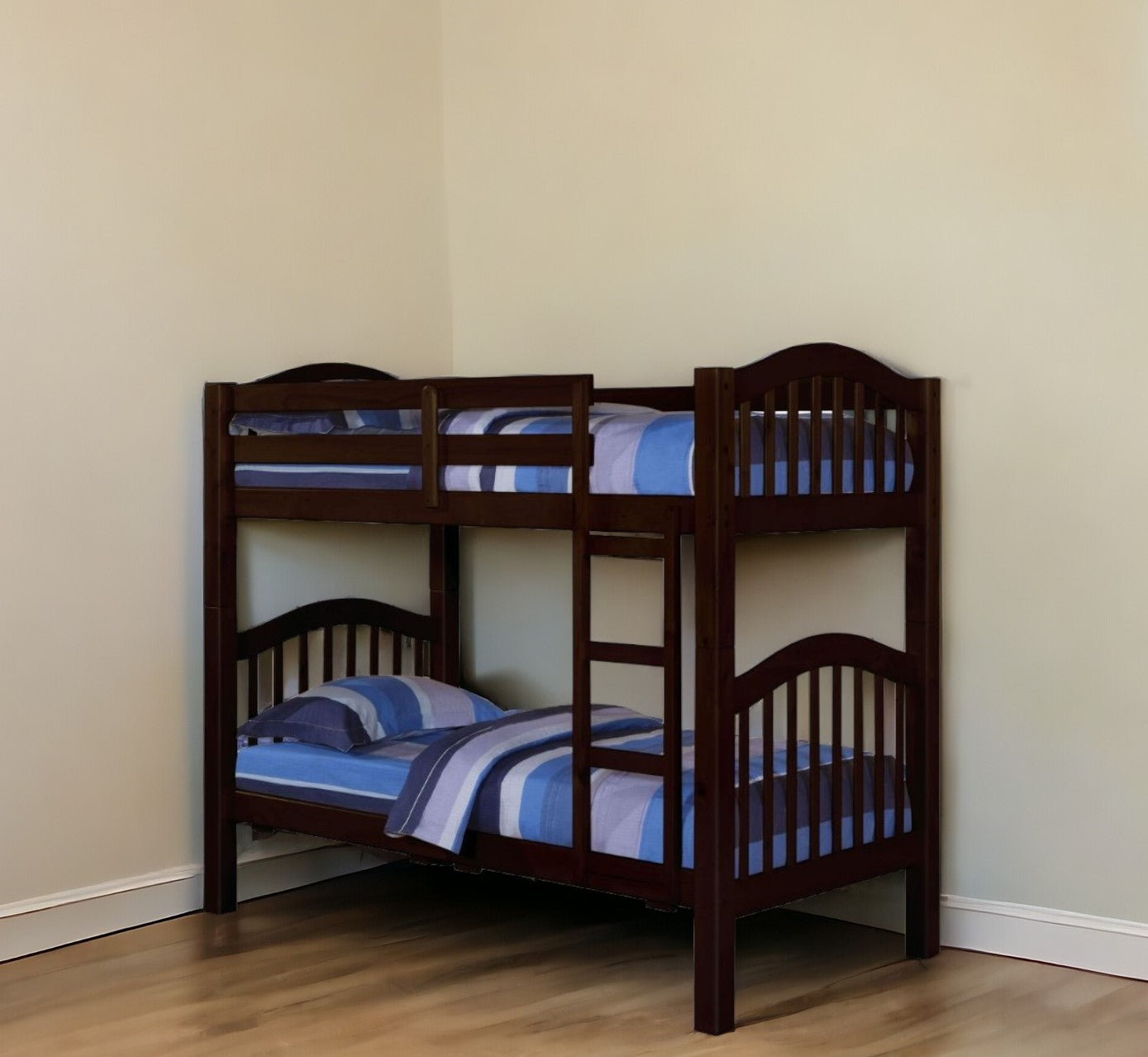 Dark Brown Twin Contemporary Bunk Bed