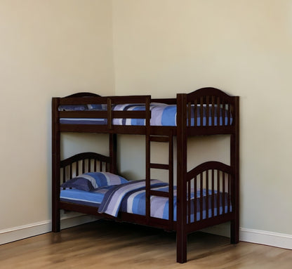 Dark Brown Twin Contemporary Bunk Bed