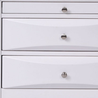 25" Espresso Three Drawers Solid Wood Nightstand