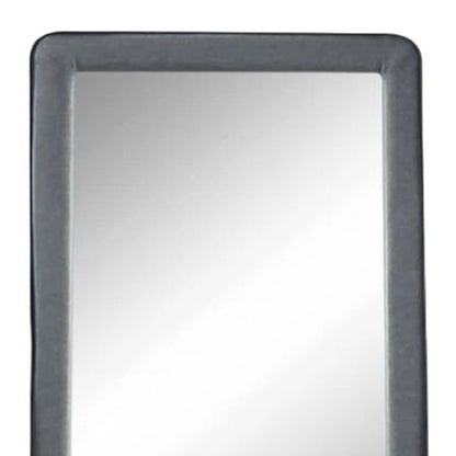 36" Light Gray Framed Mirror