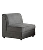 30" Gray and Black Velvet Slipper Chair