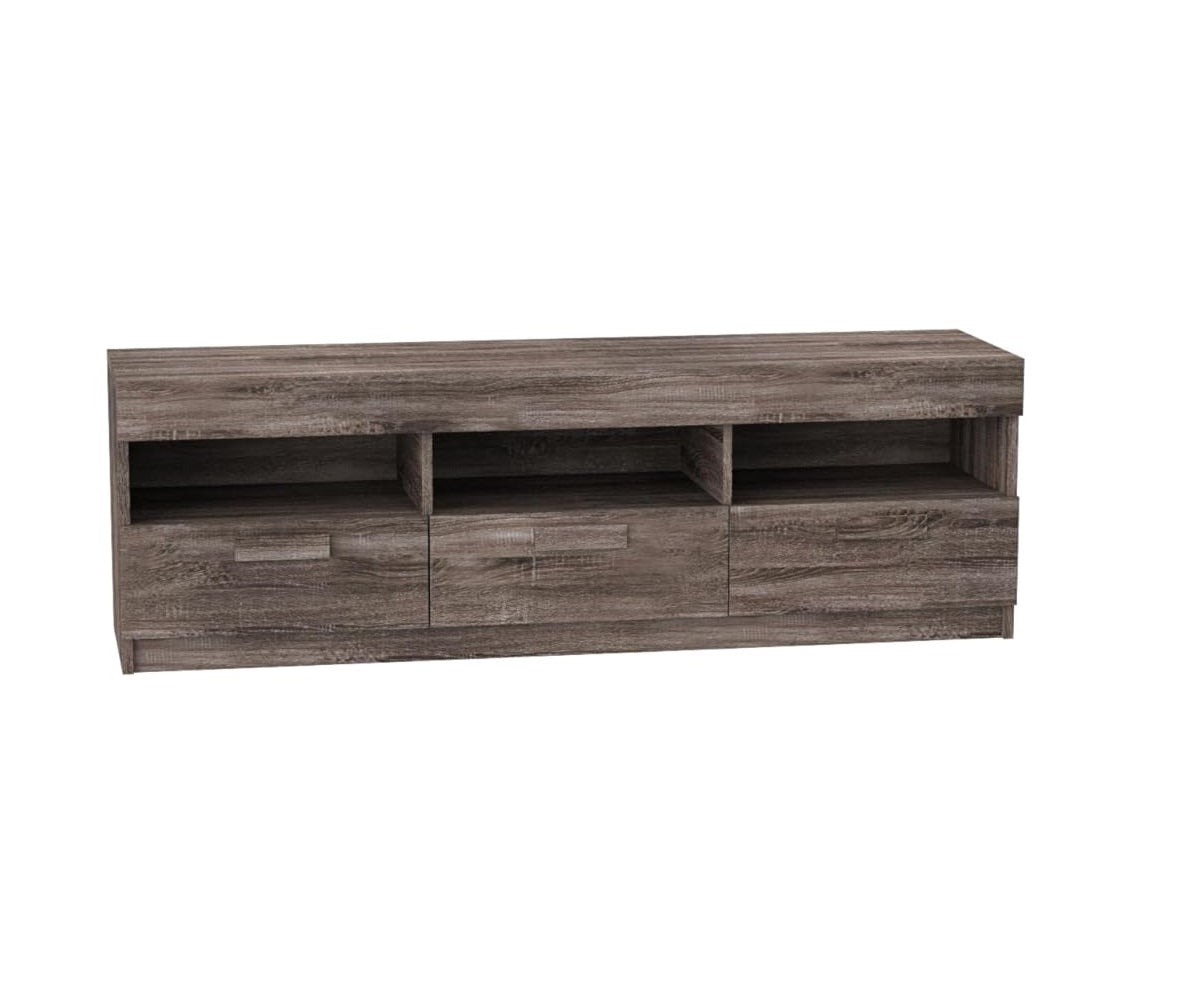 59" Brown Open Shelving TV Stand