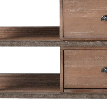 60" Enclosed and Open Storage TV Stand