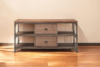 60" Enclosed and Open Storage TV Stand