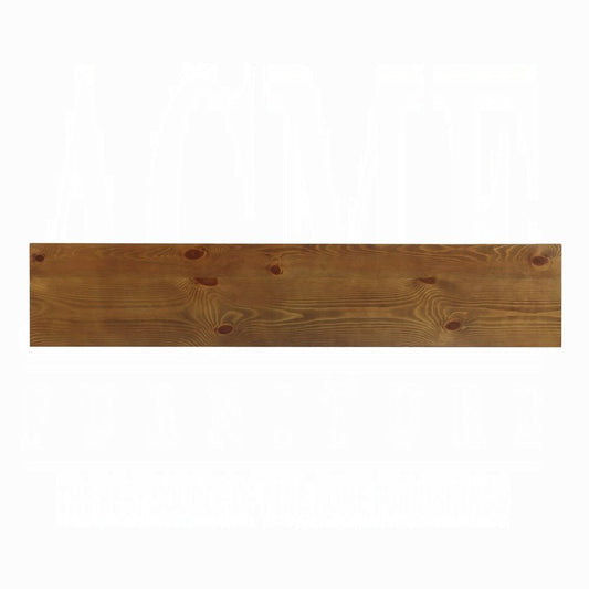 60" Brown Solid Wood Floor Shelf Console Table