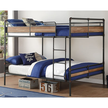 Bronze Queen Over Queen Metal Bunk Bed