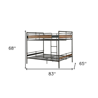 Bronze Queen Over Queen Metal Bunk Bed