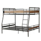 83" X 65" X 68" Sandy Black  Dark Bronze Handbrushed Queen Over Queen Bunk Bed