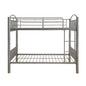 Silver Full Over Full Metal Bunk Bed