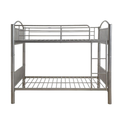 Silver Full Over Full Metal Bunk Bed