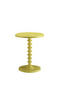 Fun Teal Wood Pedestal End Table