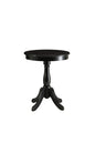 22" White Wood Round Pedestal End Table