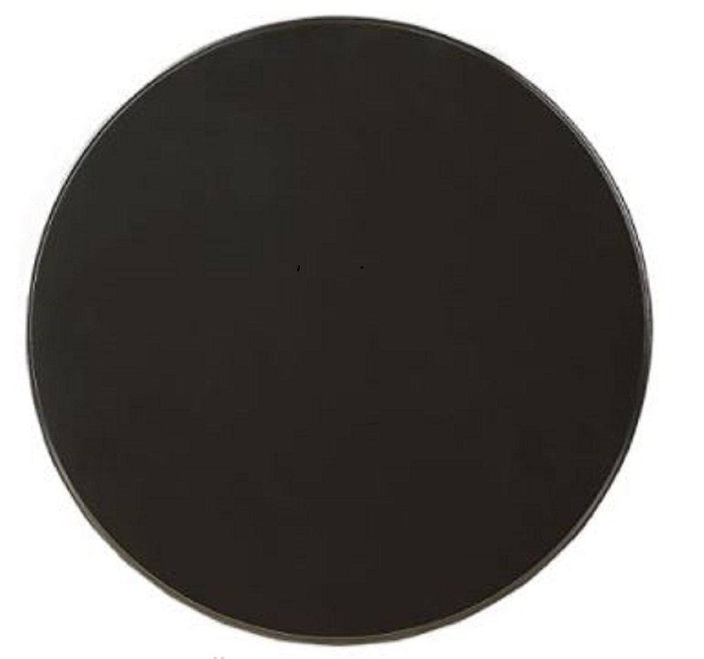 22" Black Wood Round Pedestal End Table