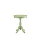 22" White Wood Round Pedestal End Table