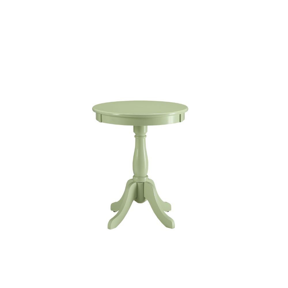 22" Black Wood Round Pedestal End Table