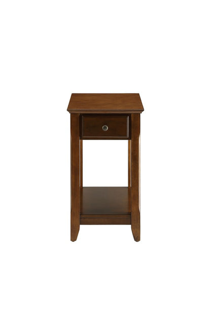 23" White Solid and Manufactured Wood End Table With Drawer And Shelf