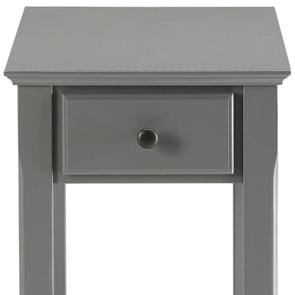 23" White Solid and Manufactured Wood End Table With Drawer And Shelf