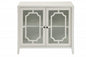34" White Sideboard with Two Glass Doors