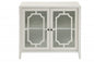 34" White Sideboard with Two Glass Doors