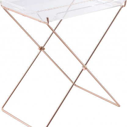 22" Metal Folding Butler Table