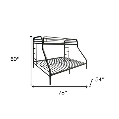 78" X 54" X 60" Twin Over Full Rainbow Metal Tube Bunk Bed
