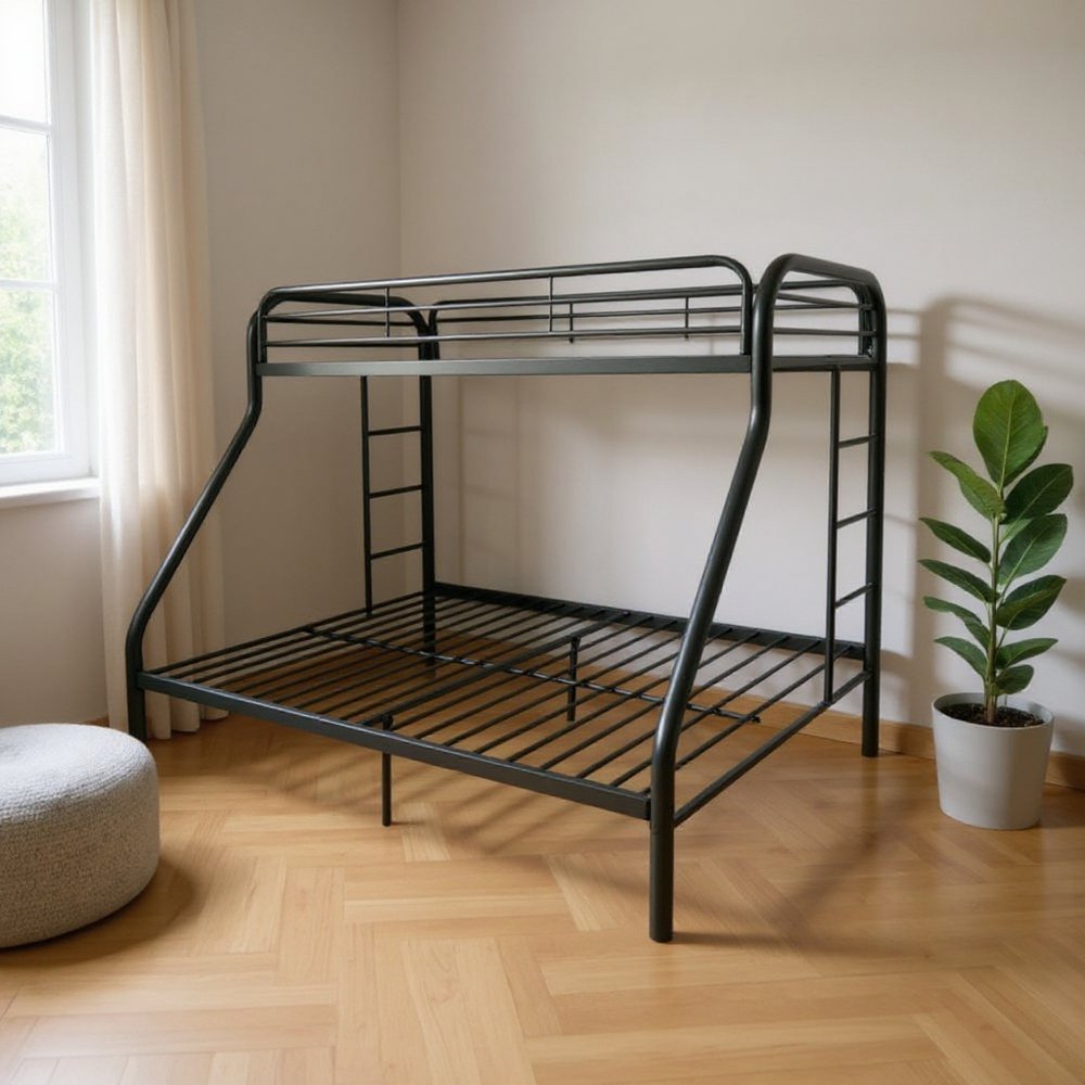 78" X 54" X 60" Twin Over Full Rainbow Metal Tube Bunk Bed