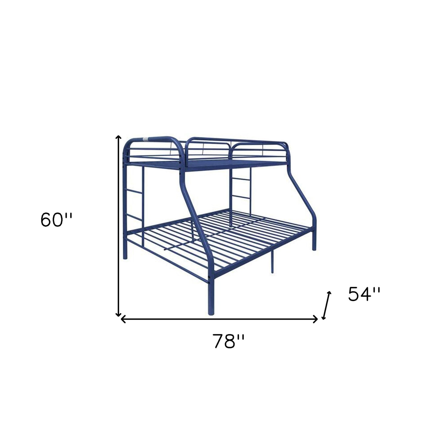 Black Twin Over Full Contemporary Metal Bunk Bed