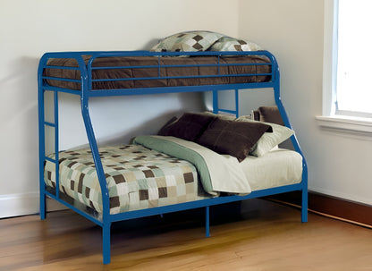 Black Twin Over Full Contemporary Metal Bunk Bed