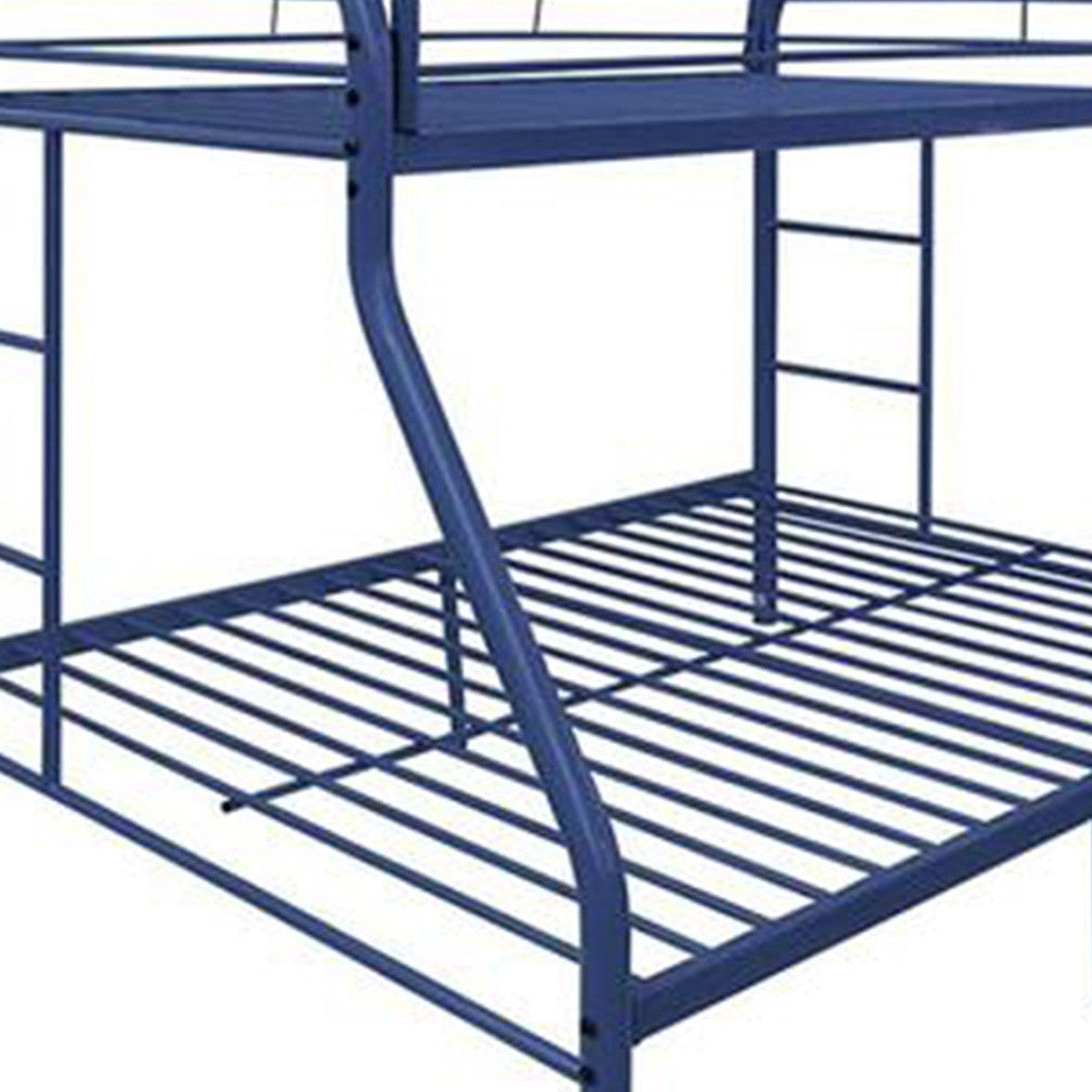 Black Twin Over Full Contemporary Metal Bunk Bed