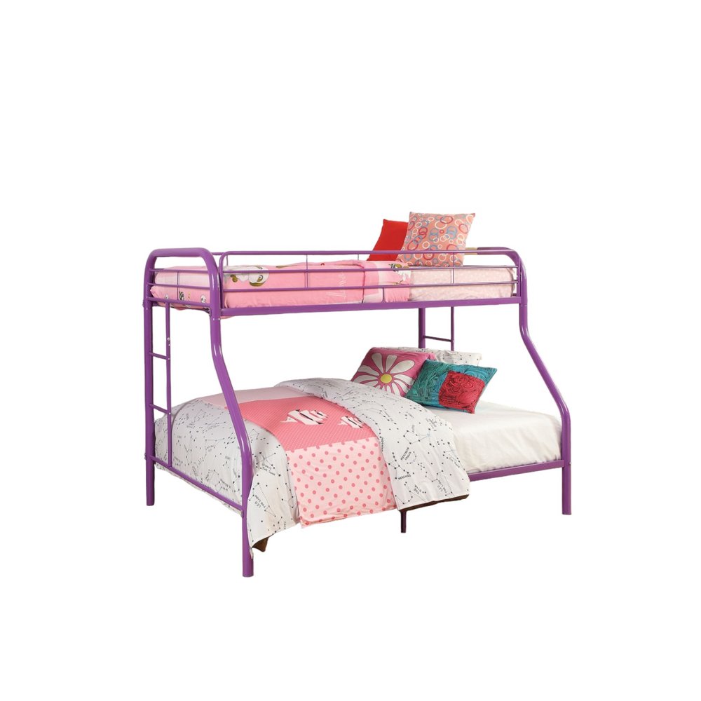 78" X 54" X 60" Twin Over Full Rainbow Metal Tube Bunk Bed