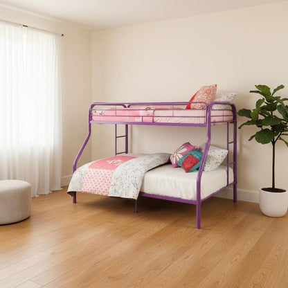 78" X 54" X 60" Twin Over Full Red Metal Tube Bunk Bed