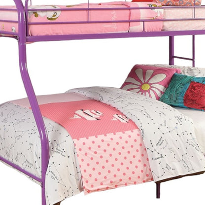 Black Twin Over Full Contemporary Metal Bunk Bed