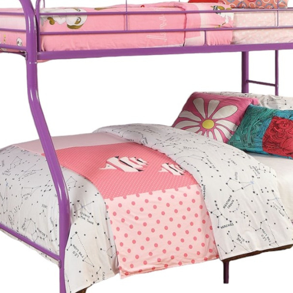 Black Twin Over Full Contemporary Metal Bunk Bed