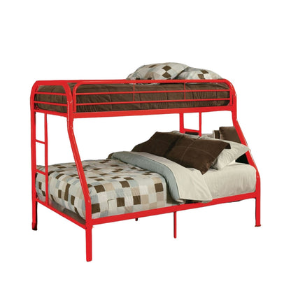 Black Twin Over Full Contemporary Metal Bunk Bed