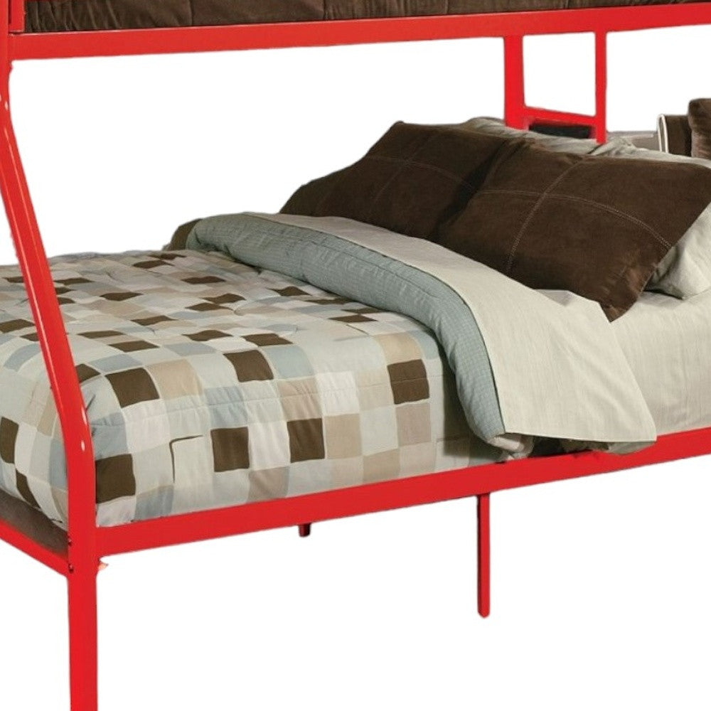 Black Twin Over Full Contemporary Metal Bunk Bed