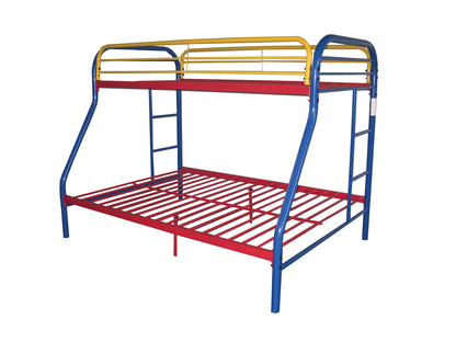 Black Twin Over Full Contemporary Metal Bunk Bed