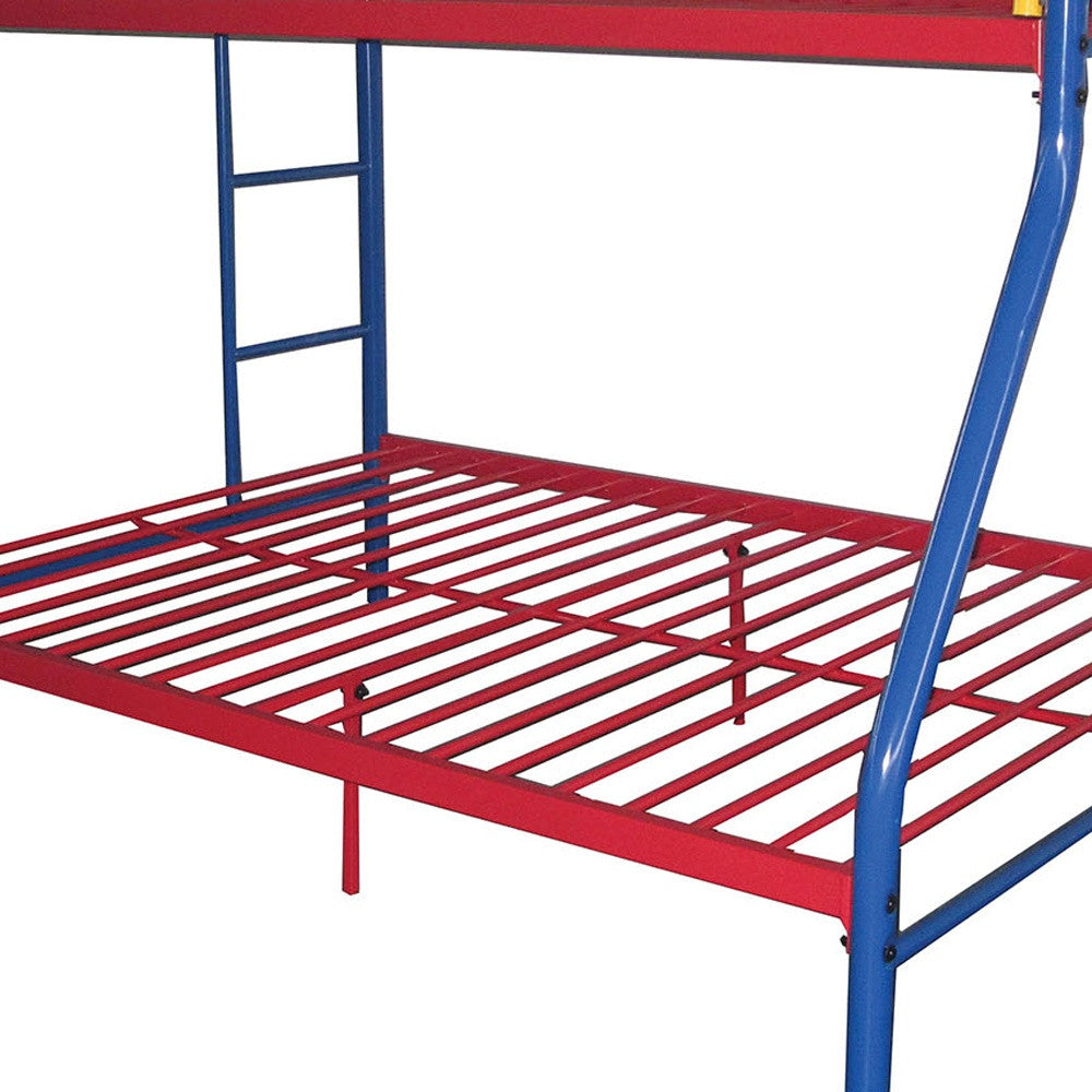 Black Twin Over Full Contemporary Metal Bunk Bed