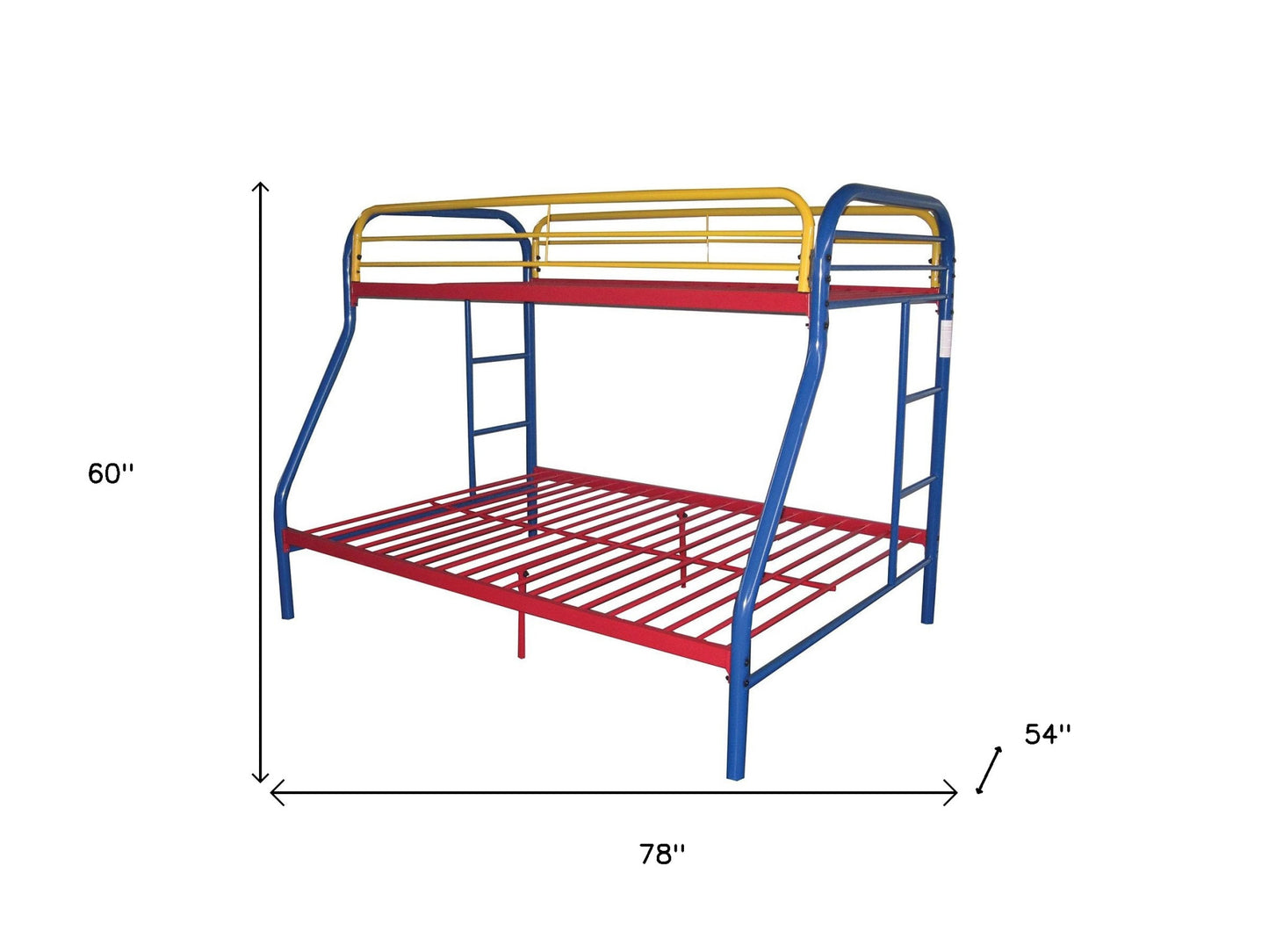 Black Twin Over Full Contemporary Metal Bunk Bed