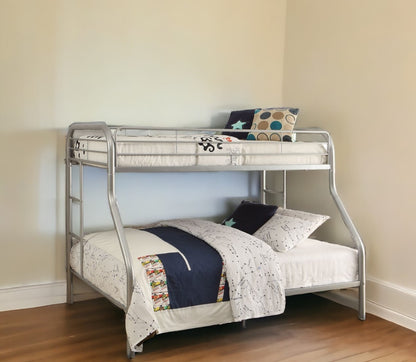 Black Twin Over Full Contemporary Metal Bunk Bed