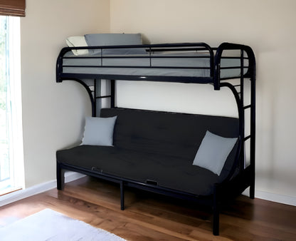 78" X 41" X 65" Twin Over Full Purple Metal Tube Futon Bunk Bed