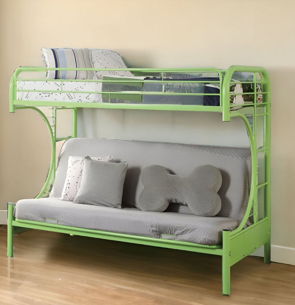 78" X 41" X 65" Twin Over Full Silver Metal Tube Bunk Bed