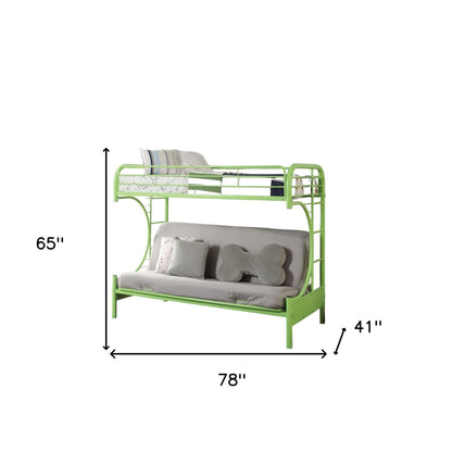 78" X 41" X 65" Twin Over Full Purple Metal Tube Futon Bunk Bed