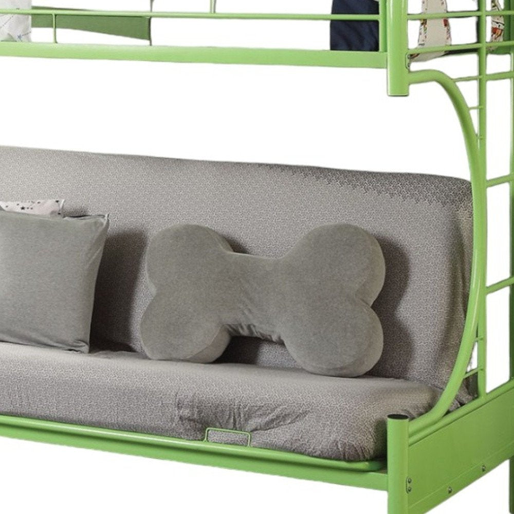 78" X 41" X 65" Twin Over Full Silver Metal Tube Bunk Bed