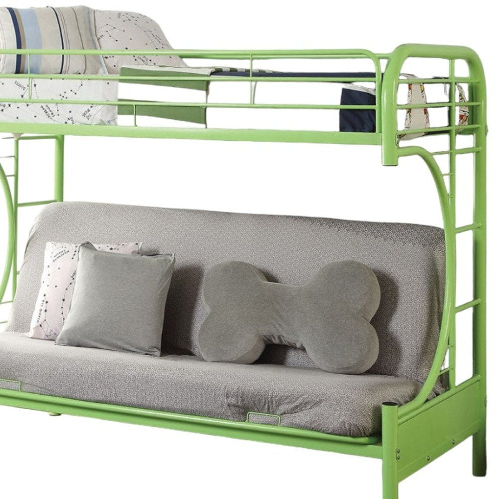 78" X 41" X 65" Twin Over Full Silver Metal Tube Bunk Bed